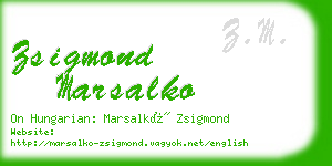 zsigmond marsalko business card